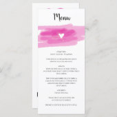 シンプル絵を描線とハート結婚ズ メニュー (正面/裏面)