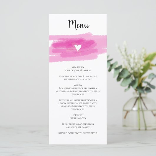 シンプル絵を描線とハート結婚ズ メニュー (スタンド正面)