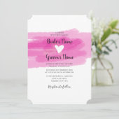 シンプル絵を描線とハート結婚式招待状 招待状 (スタンド正面)