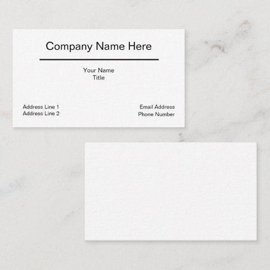 シンプル総合事業デザイン 名刺 (正面/裏面)