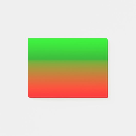 シンプル緑から赤 ポストイット (正面)