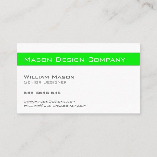シンプル緑と白のカー企業のド 名刺 (裏面)