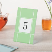 シンプル緑と白のブライダルの表結婚番号 台座サイン (インサイチュ)