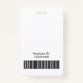 シンプル緑のカスタムロゴ従業員の写真ID バッジ (裏面)