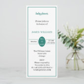 シンプル緑の赤パーソナライズされたちゃんシャワー 招待状 (スタンド正面)