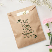 シンプル緑の離れは何と甘いエンディング結婚 フェイバーバッグ (封をした状態)