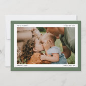 シンプル緑はっきりした縁ど2枚大写真 シーズンカード (正面)