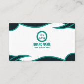 シンプル緑エレガント 名刺 (正面)