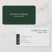 シンプル緑キャンバス 名刺 (正面/裏面)