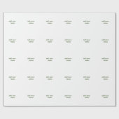 シンプル緑ミニマルの色でテキスト名の写真顧客を追加 ラッピングペーパー (フラット)