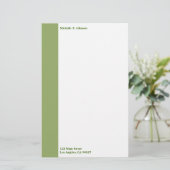 シンプル緑縁ど 便箋 (スタンド正面)