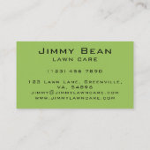 シンプル緑芝気に刈サービス 名刺 (裏面)