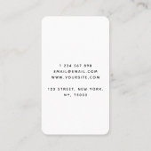 シンプル緑葉心理セラピストガーデンプラント 名刺 (裏面)