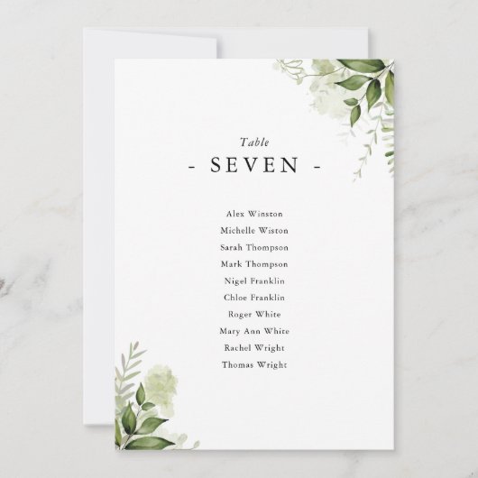 シンプル緑葉着座面番号 (正面)