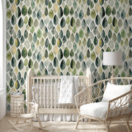 シンプル緑葉 壁紙