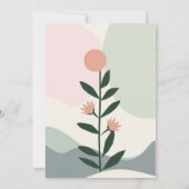 シンプル線とソフトカラーの結婚式招待状 招待状 (裏面)