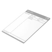 シンプル線なしグレーレシピ ノートパッド (アングル)