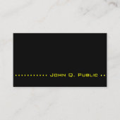 シンプル線の付いた黒いデザイン点々のある 名刺 (正面)