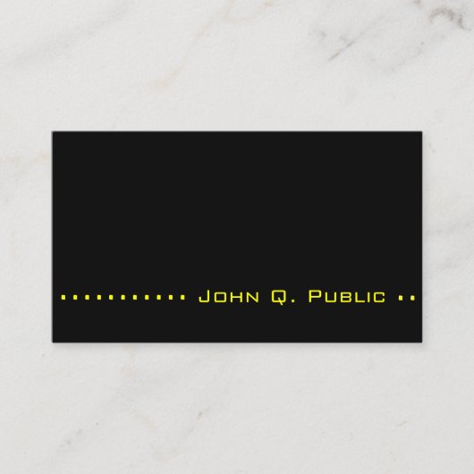 シンプル線の付いた黒いデザイン点々のある 名刺 (正面)