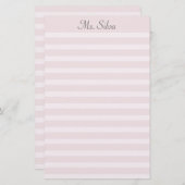 シンプル線パーソナライズされた文具：ほこりっぽいバラ 便箋 (正面/裏面)