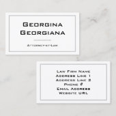 シンプル線モダン付き縁どエレガントとあり 名刺 (正面/裏面)