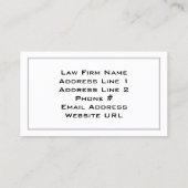 シンプル線モダン付き縁どエレガントとあり 名刺 (裏面)