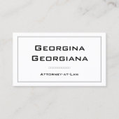 シンプル線モダン付き縁どエレガントとあり 名刺 (正面)