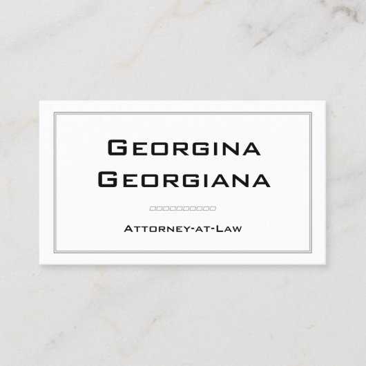 シンプル線モダン付き縁どエレガントとあり 名刺 (正面)