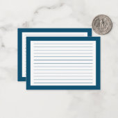 シンプル線ルールドインデックス勉強ノートカード ノートカード (正面/裏面インサイチュ)