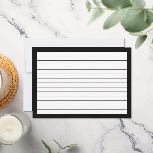 シンプル線ルールドインデックス勉強 ノートカード