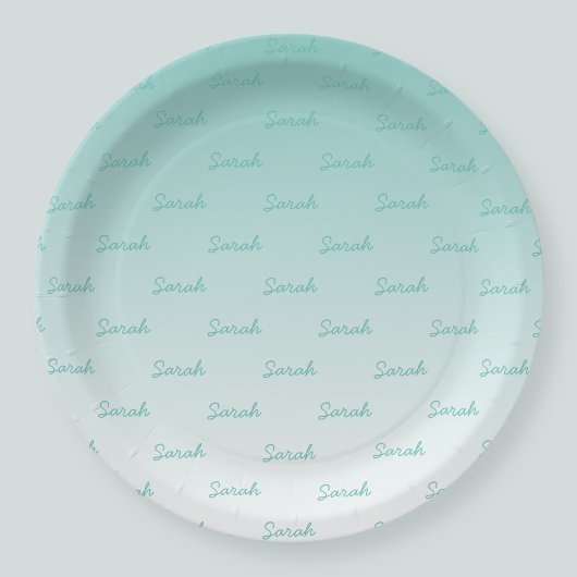 シンプル編集可能な名前 |編集可能な任意の色グラデーション ペーパープレート