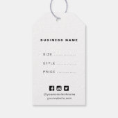 シンプル編集可能ビジネス価格つるラベル ギフトタグ (裏面)