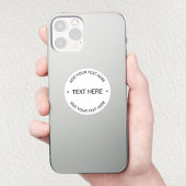 シンプル編集可能モダン文字 |白と黒 シール