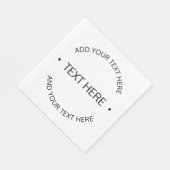 シンプル編集可能モダン文字 |白と黒 スタンダードランチョンナプキン (角)