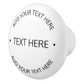 シンプル編集可能モダン文字 |白と黒 セラミックノブ (右)