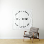 シンプル編集可能モダン文字 |白と黒 タペストリー (インサイチュ)