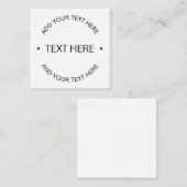 シンプル編集可能モダン文字 |白と黒 ノートカード (正面/裏面)