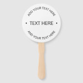 シンプル編集可能モダン文字 |白と黒 ハンドファン (正面)