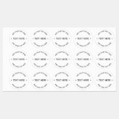 シンプル編集可能モダン文字 |白と黒 ラベル (シート)