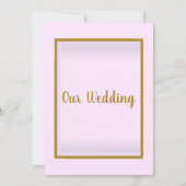 シンプル縁どとピッエレガントクの金ゴールドs 招待状 (正面)