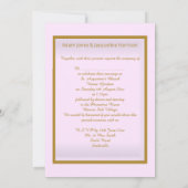 シンプル縁どとピッエレガントクの金ゴールドs 招待状 (裏面)