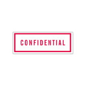 シンプル縁どはっきりした赤機密 セルフインキングスタンプ (デザイン)