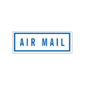 シンプル縁どはっきりしたBlue Air Mail セルフインキングスタンプ (デザイン)