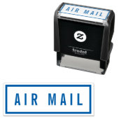 シンプル縁どはっきりしたBlue Air Mail セルフインキングスタンプ (インサイチュ)