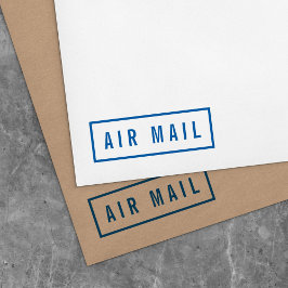 シンプル縁どはっきりしたBlue Air Mail セルフインキングスタンプ