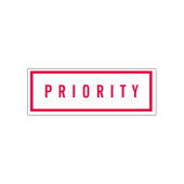 シンプル縁どはっきりしたRed Priority セルフインキングスタンプ (デザイン)