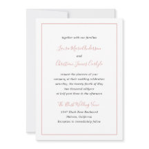 シンプル縁どフォーマル赤面ピンクエレガントウェディング