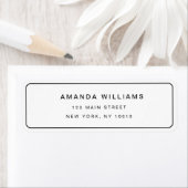 シンプル縁どミニマル差出人住所ラベル ラベル (インサイチュ)