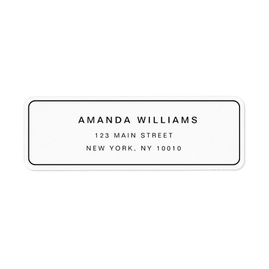 シンプル縁どミニマル差出人住所ラベル ラベル (正面)