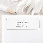 シンプル縁どミニマル差出人住所ラベル ラベル (インサイチュ)